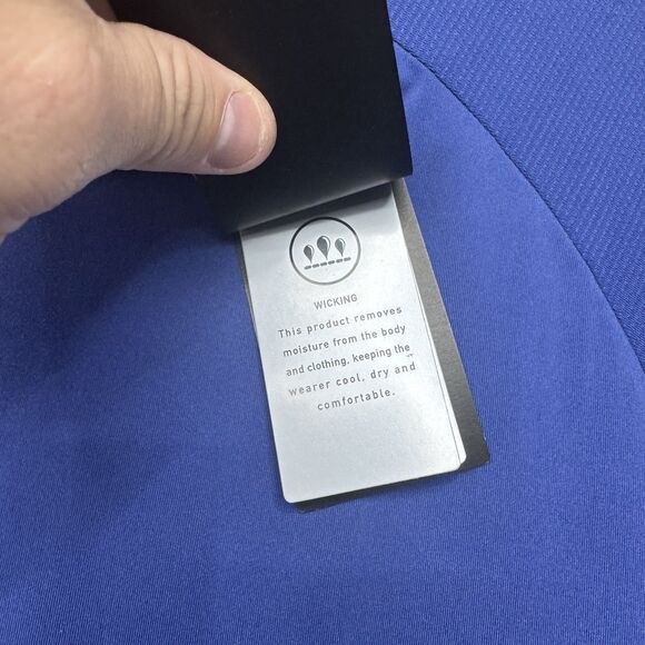 RLX Ralph Lauren Performance Stretch T-Shirt Mens Medium Blue Wicking Golf New - Picture 4 of 16